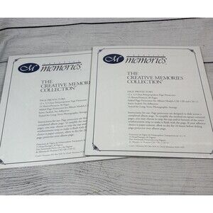 Creative Memories 12 x 12 Page Protectors Old Style Lot 2 packs of 15 Sheets NEW